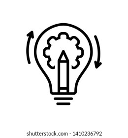 Vector black icon for project development