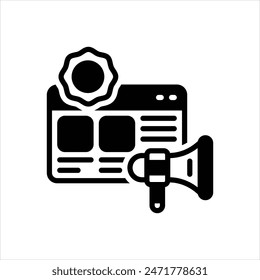 Vector black icon for promotion