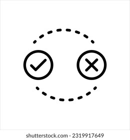 Vektorschwarzes Symbol für Vor- und Nachteile 