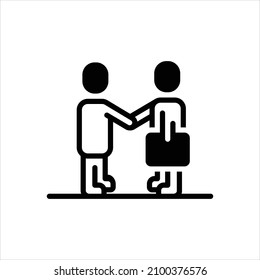 Icono negro vector para prospectiva