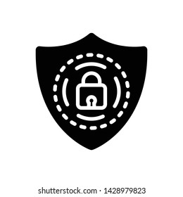 Vector black icon for protection