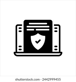 Vector icono negro para la protección
