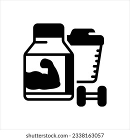 Vektorschwarzes Symbol für Protein