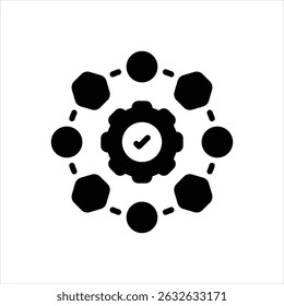 Ícone preto de vetor para método comprovado