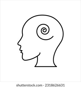 Vector black icon for psycholog