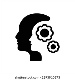 Vector black icon for psychological