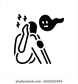 Vector black icon for psychosis