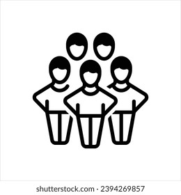 Icono negro vector para público