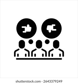 Vector black icon for public perception