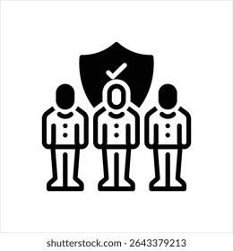 Vector black icon for public trust