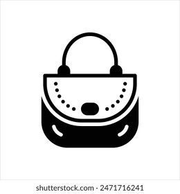 Vector black icon for purse