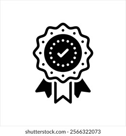 Vector black icon for quality