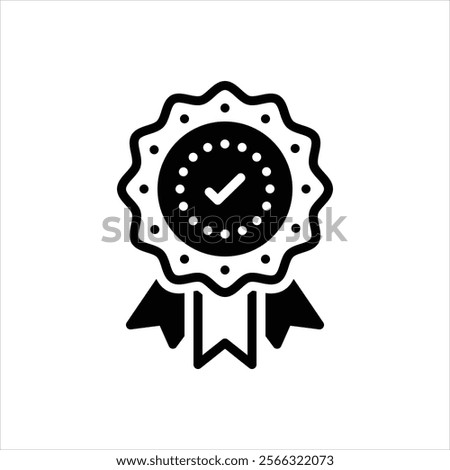 Vector black icon for quality