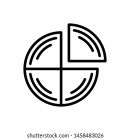 Vector black icon for quarter