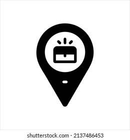 Vektorschwarzes Symbol für Quest