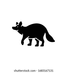 Vektorillustration schwarz Symbol für Raccoon