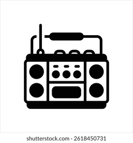 Vector black icon for radi