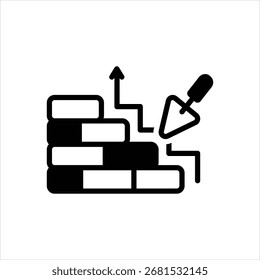 Vector icono negro para levantar las paredes
