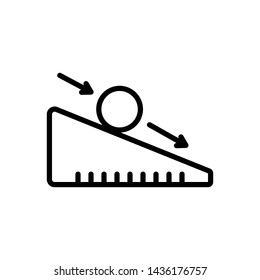 Vector black icon for ramp