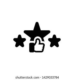 Vector black icon for rating 