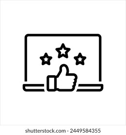 Vector black icon for rating