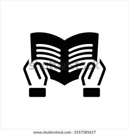 Vector black icon for read