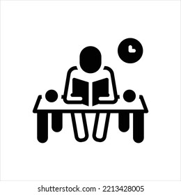 Vector black icon for readers