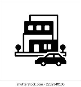 Vector black icon for realty