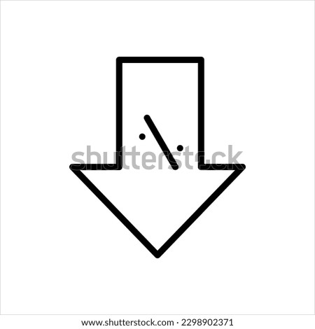Vector black icon for rebates 