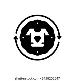 Vector negro icono para cambio de marca