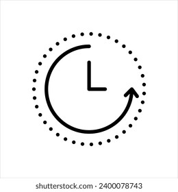 Vector black icon for recent