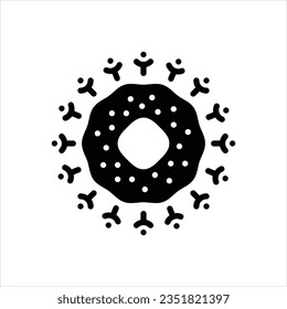 Icono negro vector para receptor