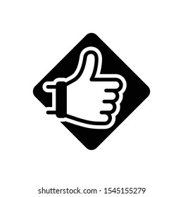 Vector black icon for recommend
