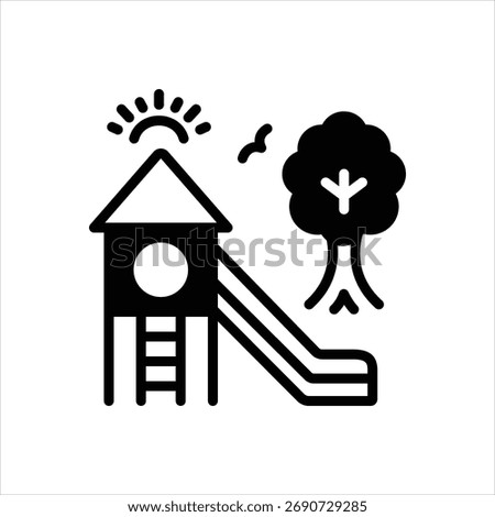 Vector black icon for recreational amenities