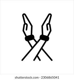 Vector black icon for refused
