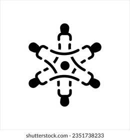 Vector black icon for relating