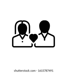 Vector black icon for relation