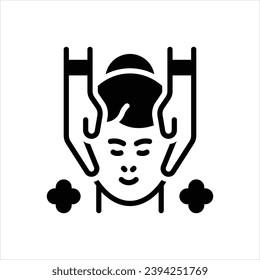 Vector black icon for relax
