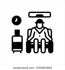 Vector black icon for relax
