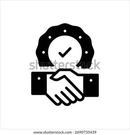 Vector black icon for reliable crew