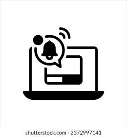 Vector black icon for reminder