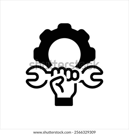 Vector black icon for reparation