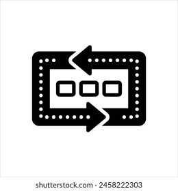 Vector black icon for replace