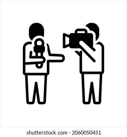 Vector black icon for reporters