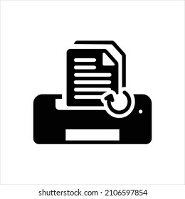 Vector black icon for reprint