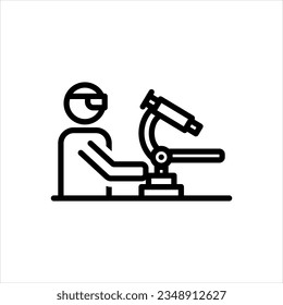 Vector black icon for research