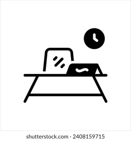 Icono negro vector para reservas
