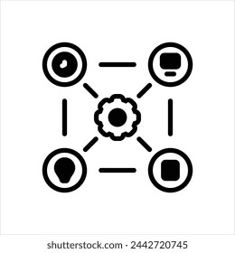 Vector black icon for resources