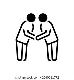 Icono negro vectorial para el respeto