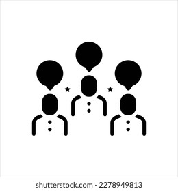 Icono negro vector para los encuestados